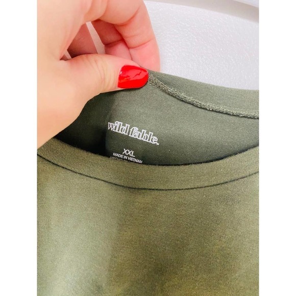 Wild Fable Green Cropped T-shirt - Picture 3 of 4